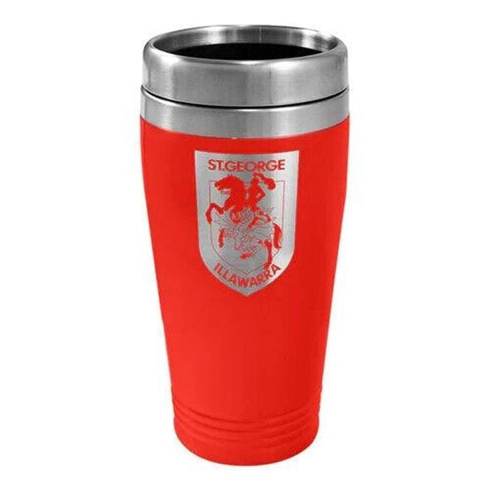 Nrl Coffee Travel Mug - St George Illawarra Dragons -450ml Drink Cup Double Wall