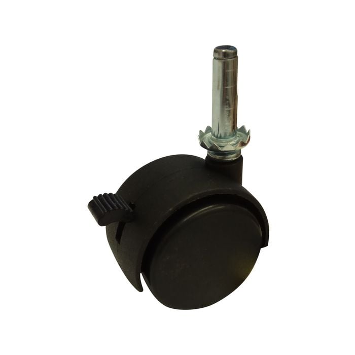 Move It 50mm Hooded Socket Furniture Castor With Brake - 2 Pack
