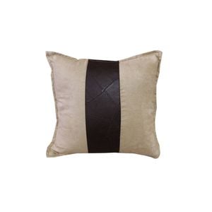 Phase 2 Studio Faux Suede/Faux Leather Square Cushion Cover 40 x 40 cm