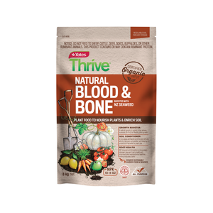 Yates Thrive 8kg Certified Organic Natural Blood And Bone Boosted With NZ Seaweed