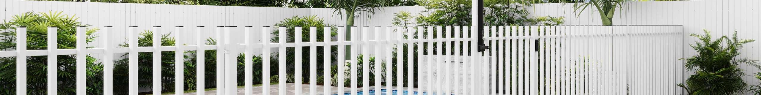 ProtectorAl Aluminium Pool & Garden Fencing in white colourway