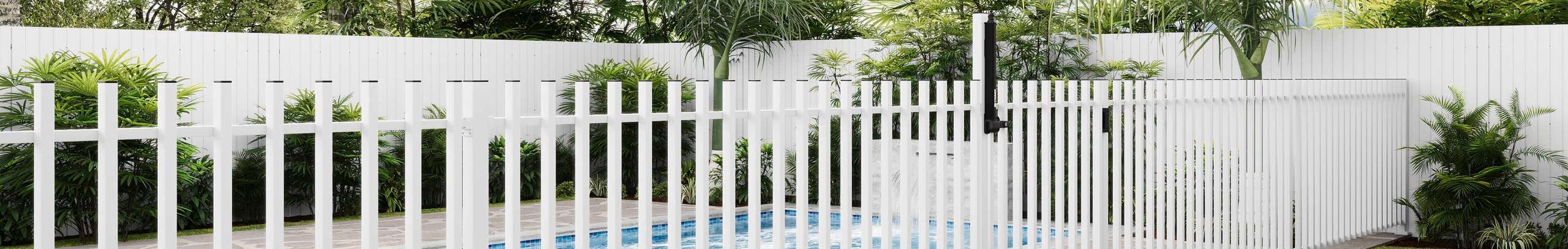 ProtectorAl Aluminium Pool & Garden Fencing in white colourway