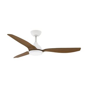 Fanforce Revo Smart DC Ceiling Fan Remote Control 52" ABS Blades White/Teak