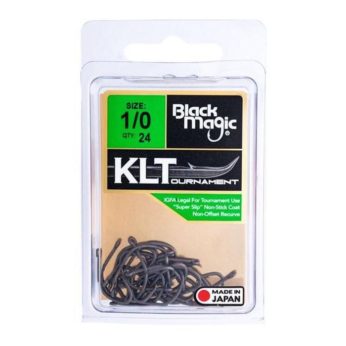 Black Magic KLT Teflon Coated Fishing Hook Economy Pack 1/0