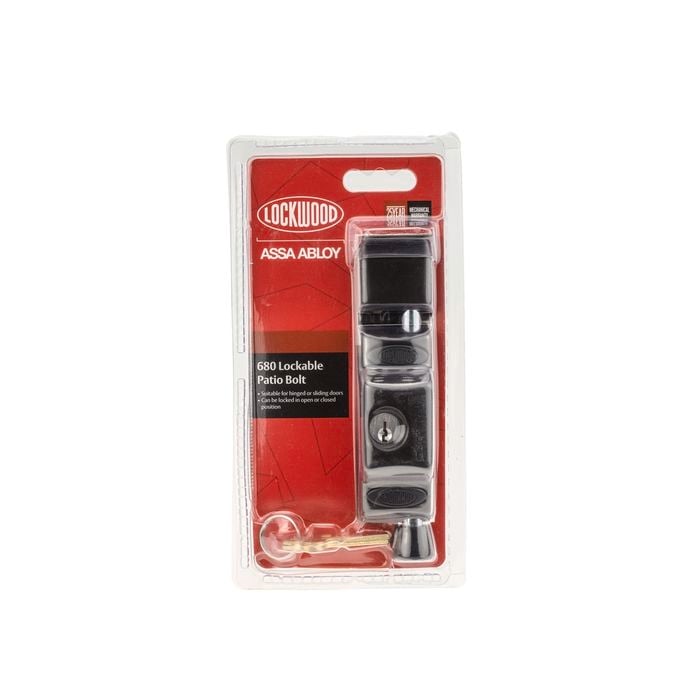 Lockwood Black Patio Door Bolt