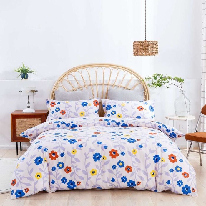 3D Blue Little Flower 127 Bed Pillowcases Quilt King Size