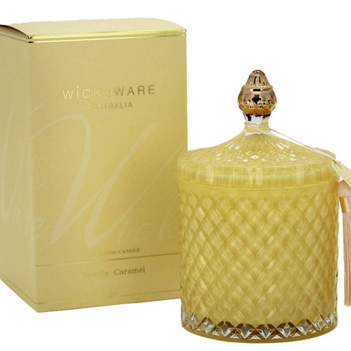 Candle SOY Jar Diamond 450g Vanila Caramel