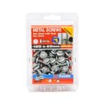 Zenith 12G x 25mm Galvanised Hex Head With Seal Metal Screws - 50 Pack