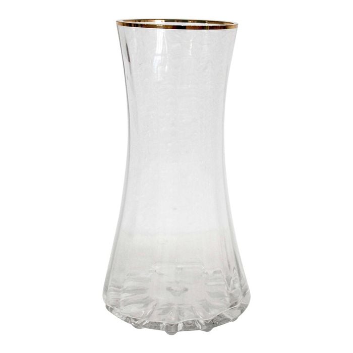 LVD Curve 28cm Glass Flower Vase Display Decor Large - Clear
