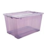 All Set 50L Purple Translucent Modular Storage Container