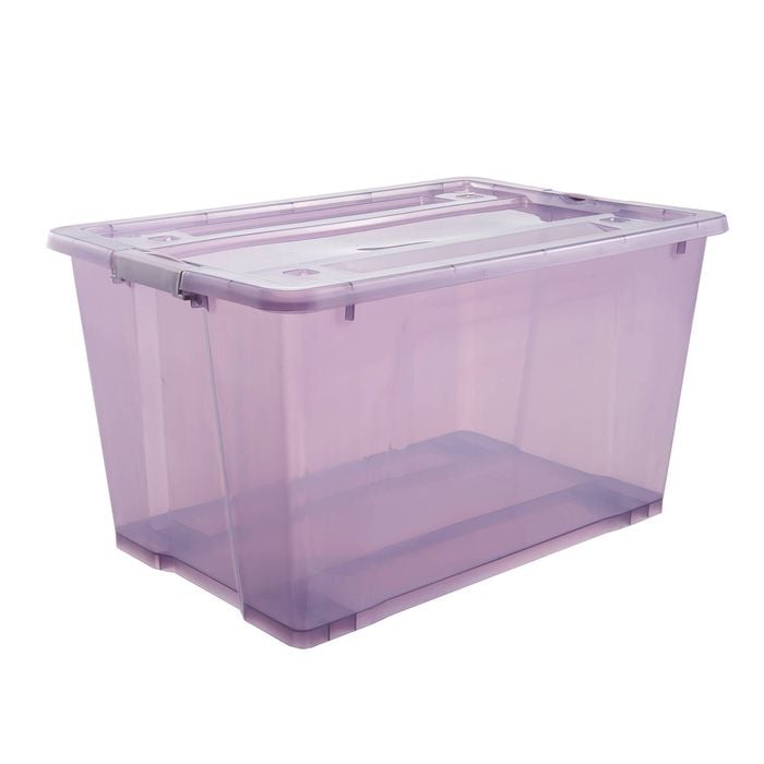 All Set 50L Purple Translucent Modular Storage Container
