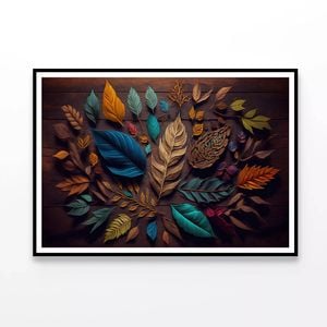 Leaves Art and Painting  Print 100% Australian Made 120x90cm  (Poster)