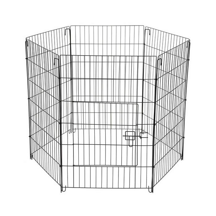Yes4pets 6 Panel Pet Playpen Foldable Exercise Cage Fence Enclosure 61cm X 76cm