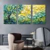 3pcs Abstract Tree Floral Nature Vibrant colours Print 100% Australian Made 3 x 40x60cm (Metal Print)