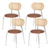 4x Artiss Dining Chairs Retro PU Leather Brown