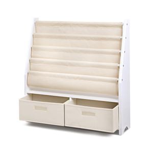 Keezi 4 tier Kids Bookshelf Wooden Bookcase Organiser Rack