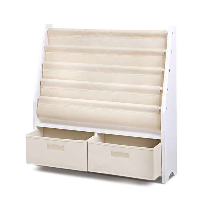Keezi 4 tier Kids Bookshelf Wooden Bookcase Organiser Rack