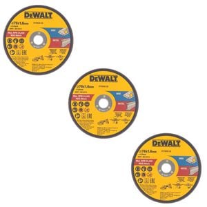 DeWALT 76x1.6x10mm INOX Bonded Abrasive Cutting Disc - 3 Pack DT20592-QZ