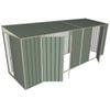 Build-a-Shed 1.5 x 5.2 x 2m Double and Single Hinged Side Door Skillion Shed - Green