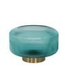 Belle Juno Glass Flower Vase Large Round 28cm - Verdigris