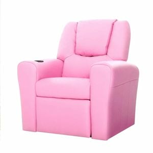 Keezi Kids Recliner Chair Pink Pu Leather Sofa Lounge Couch Children Armchair
