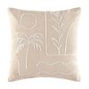 Kas Australia Corfu Cushion Cotton Embroidered Neutral 50x50cm