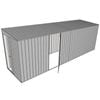 Build-a-Shed 1.5 x 6 x 2m Single Hinged Side Door Skillion Shed - Zinc