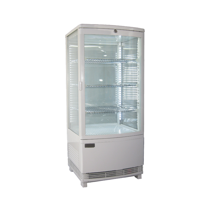 Exquisite Counter Top Display Refrigerators White With 2 Corner Led 86 Litre