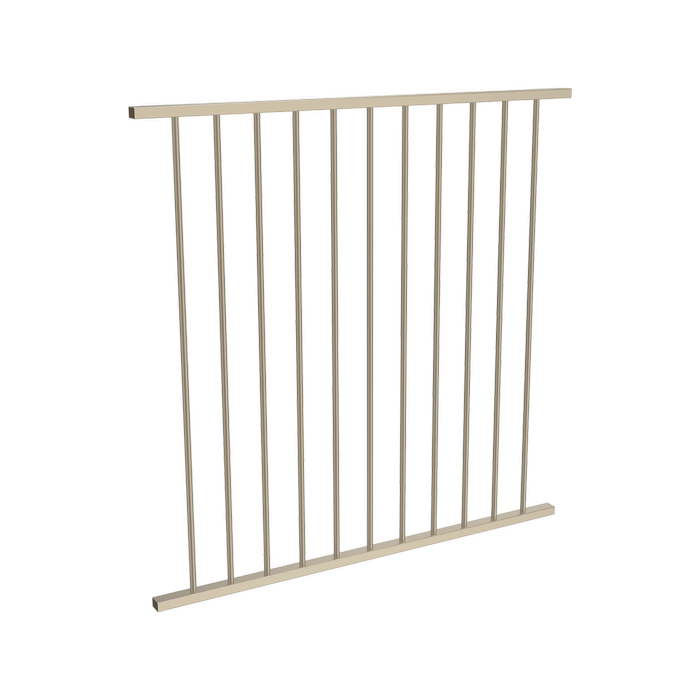 ProtectorAl 350 - 1200 x 1200mm Paperbark Aluminium Flat Top Garden Fence Panel