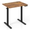 Costway Small Electric Standing Desk Sit Stand Computer Whole-piece Brown