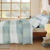 Queen Bed Quilt Cover Set - Sage Check