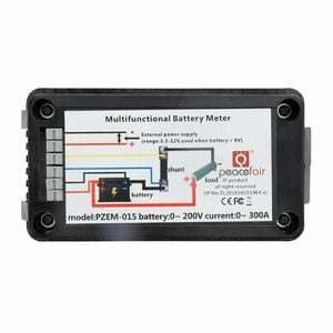 300a Dc Battery Monitor With Shunt With Wiring Tools For Car, Caravan, Solar