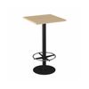 Olg Disc Bar Leaner Black Frame New Oak Smooth Top 600mm Square