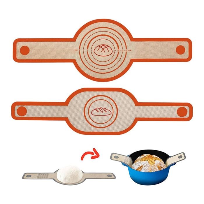 Catzon 2 Pcs Silicone Bread Sling For Dutch Oven Non Stick Long Handles-orange