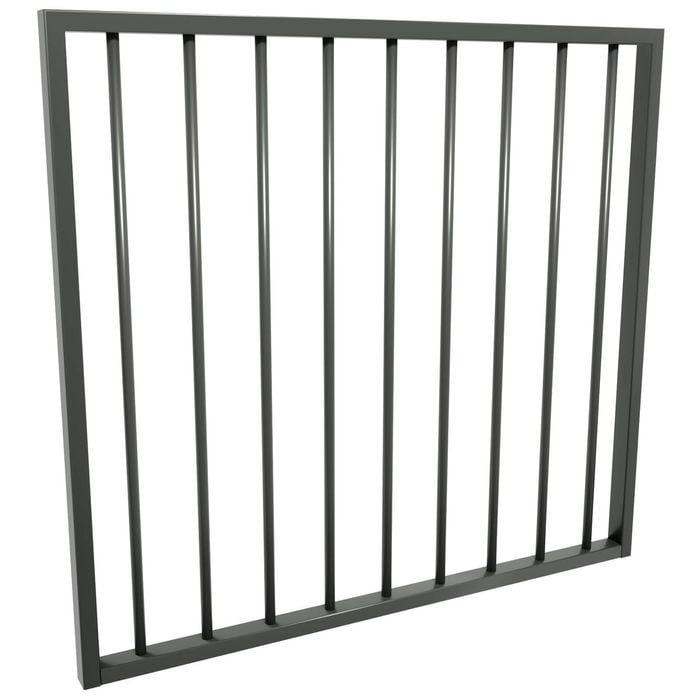ProtectorAl 975 x 900mm Woodland Grey Aluminium Flat Top Garden Gate