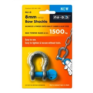 NU-D 8mm Galvanised Powder Coated Bow Shackle