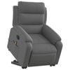 vidaXL Electric Stand up Massage Recliner Chair Armchair Dark Grey Fabric