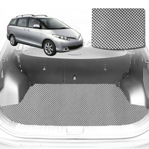 6D Diamond Car Boot Mat for Toyota Tarago (Estima) 8 Seater2006-2020-Cargo Mat-Grey-Outback GT