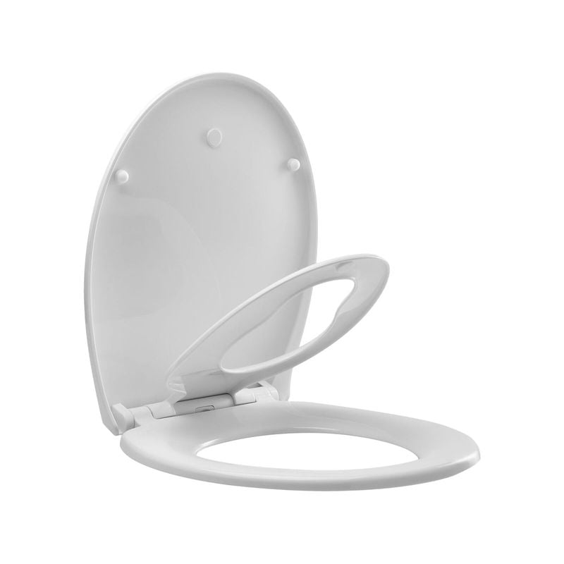 White LED O Shape Toilet Seat