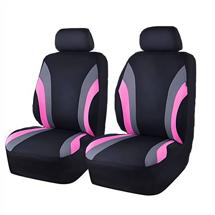 Catzon Front Car Seat Covers Auto Interior Protection Accessories For Suvs Trucks-pink