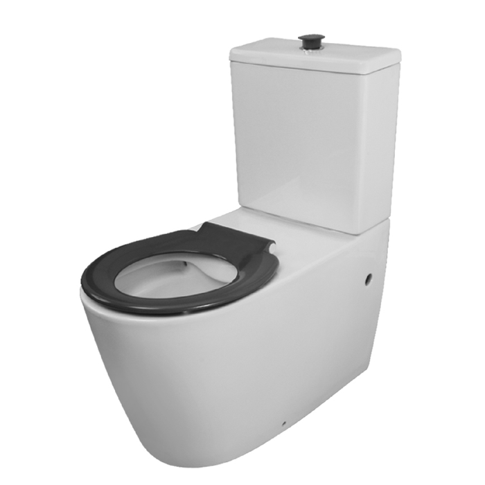 Paco Jaanson Care Raised Height BTW Toilet Suite with Grey Seat