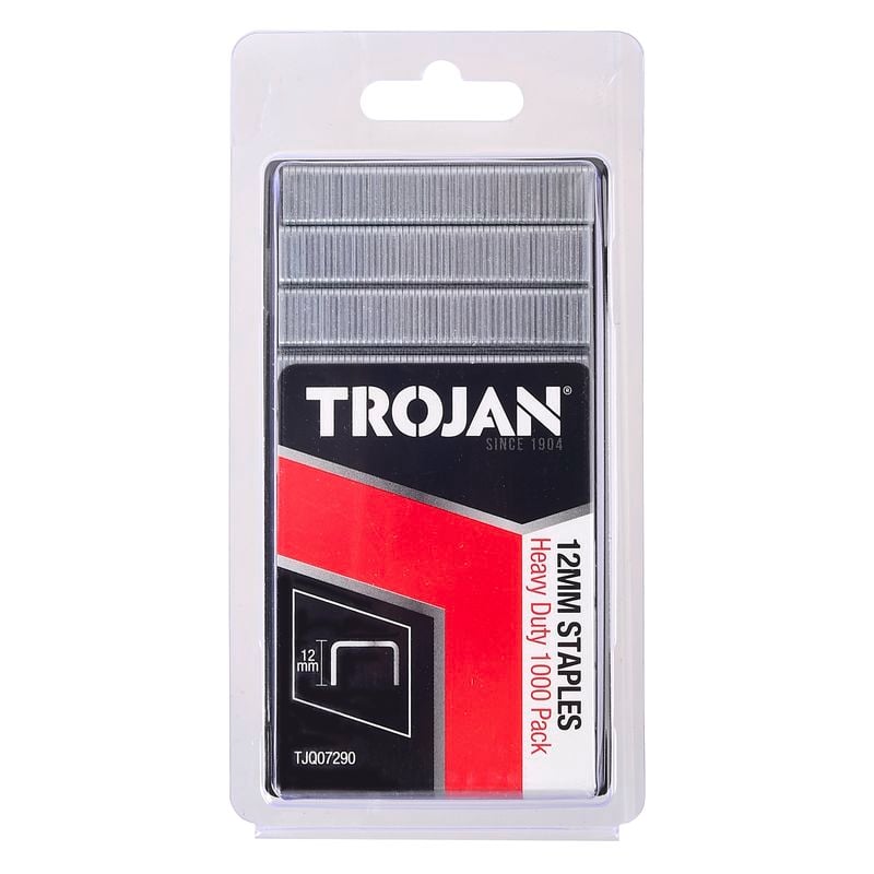 Trojan 12mm Heavy Duty Staples - 1000 Pack