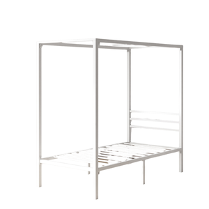 Zinus King Single Kids Metal Canopy Bed Frame - White