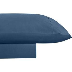 Odyssey Living Breathe Cotton Sheet Set W/pillowcase King Single Marine Blue