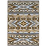 Reversible Outdoor Plastic Mat - Chatai Wanaka-Brown Multi - 150x240cm