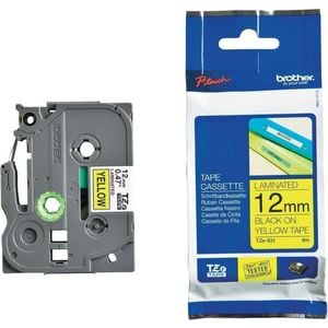 Brother 12mm Black on Yellow TZE Tape Cartridge