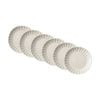 6pk Ecology Ritual Rippled Porcelain Side Plate Frost Off White 20cm