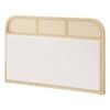Oikiture Bed Head Headboard Queen Size Rattan Natural