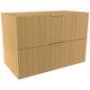 Lugna 512 x 750 x 380mm Sand Ready To Assemble 2 Drawer Unit