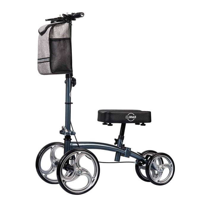 Classic Knee Walker Scooter - Crutch Alternative with 10" Wheels - Black